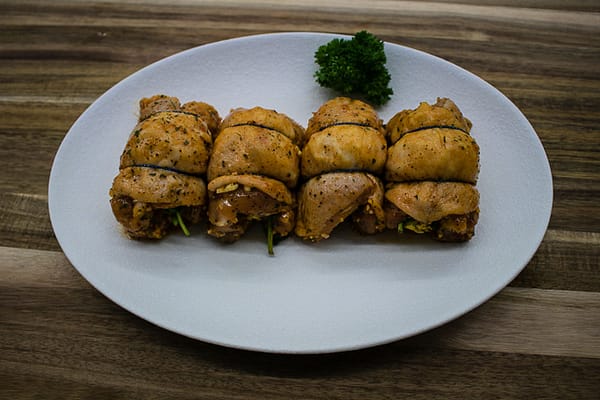 Ron and Dans Lemon Pepper Chicken Parcels with Spinach & Cheese